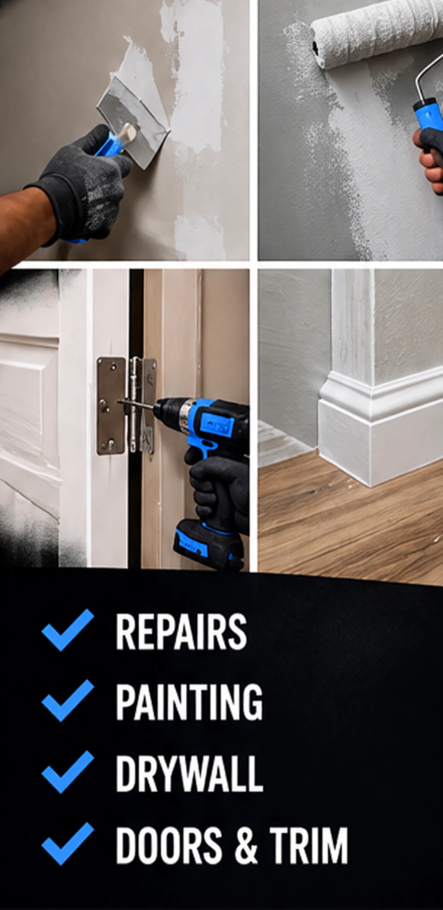 Marketing illustration of painted trim