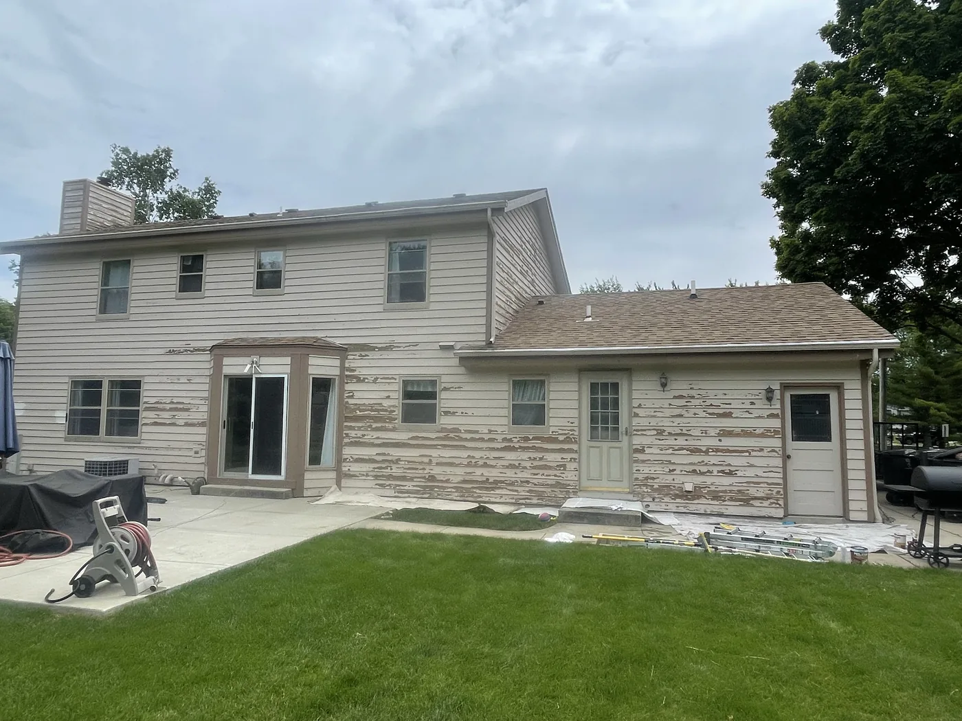 Side exterior before painting