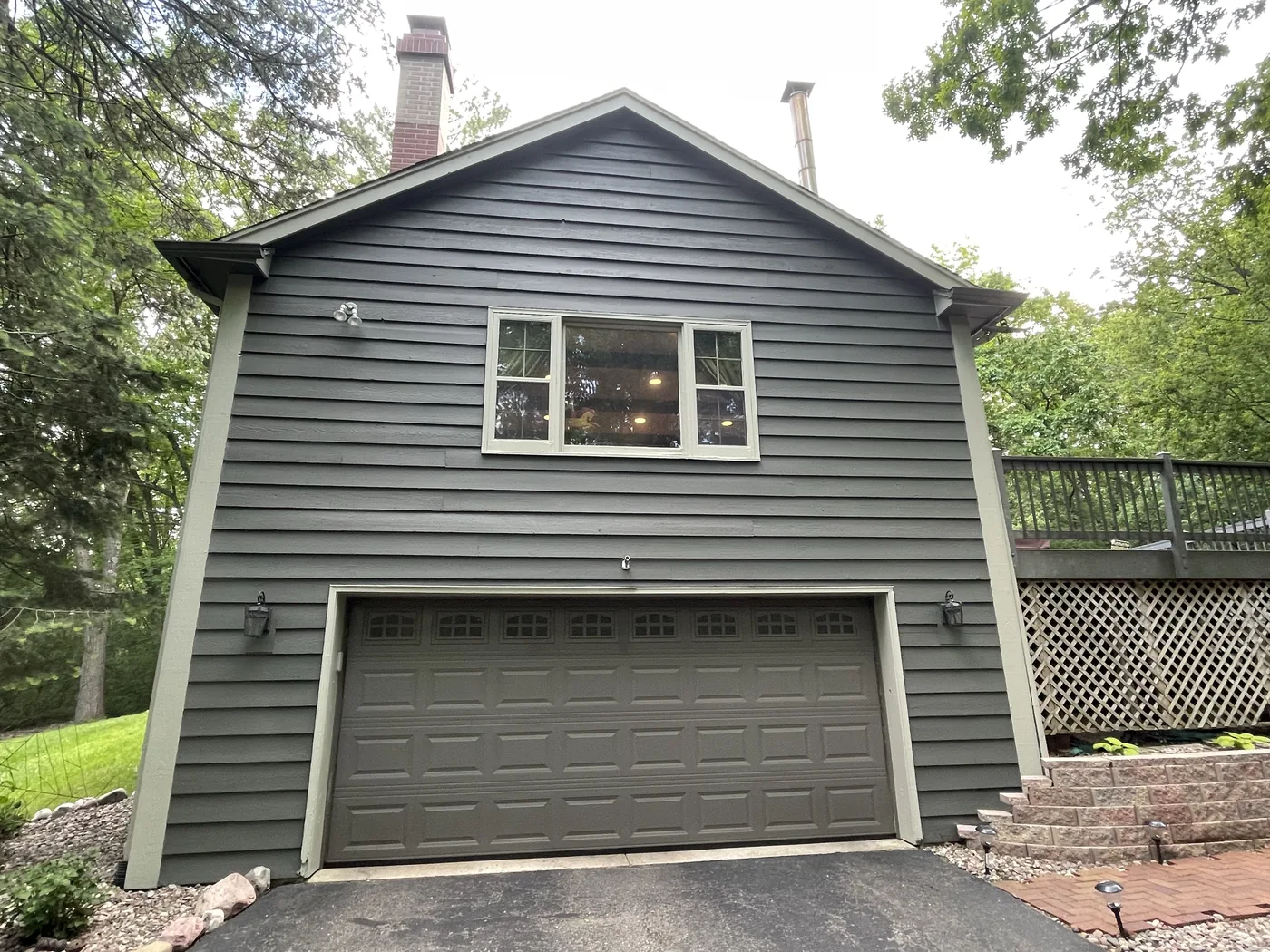 Finished garage side after repaint